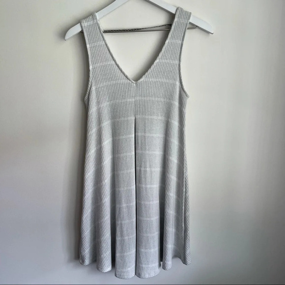 PPLA opal stripe rib knit sleeveless v-neck dress size small - Picture 1 of 5